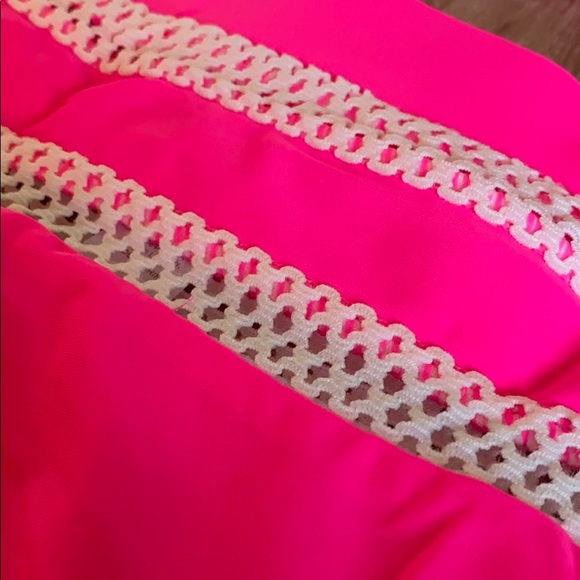 New! Pink & White High-Waist Triangle Bikini Set - Picture 6 of 6